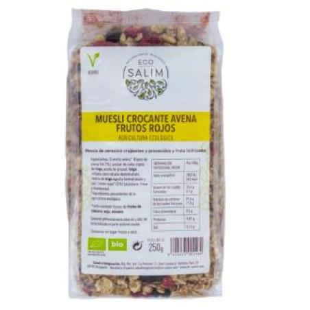 BIO MUESLI CROCANTE DE AVENA Y FRUTOS ROJOS 250gr