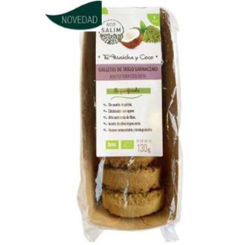 GALLETAS DE TRIGO SARRACENO MATCHA COCO 130gr. BIO