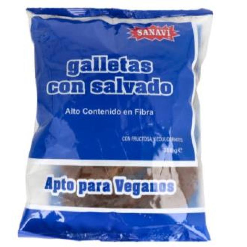 GALLETAS DIETETICAS CON SALVADO 300gr. S/A VEGAN