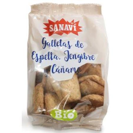 GALLETA DE ESPELTA JENGIBRE Y CAÑAMO 200gr. BIO