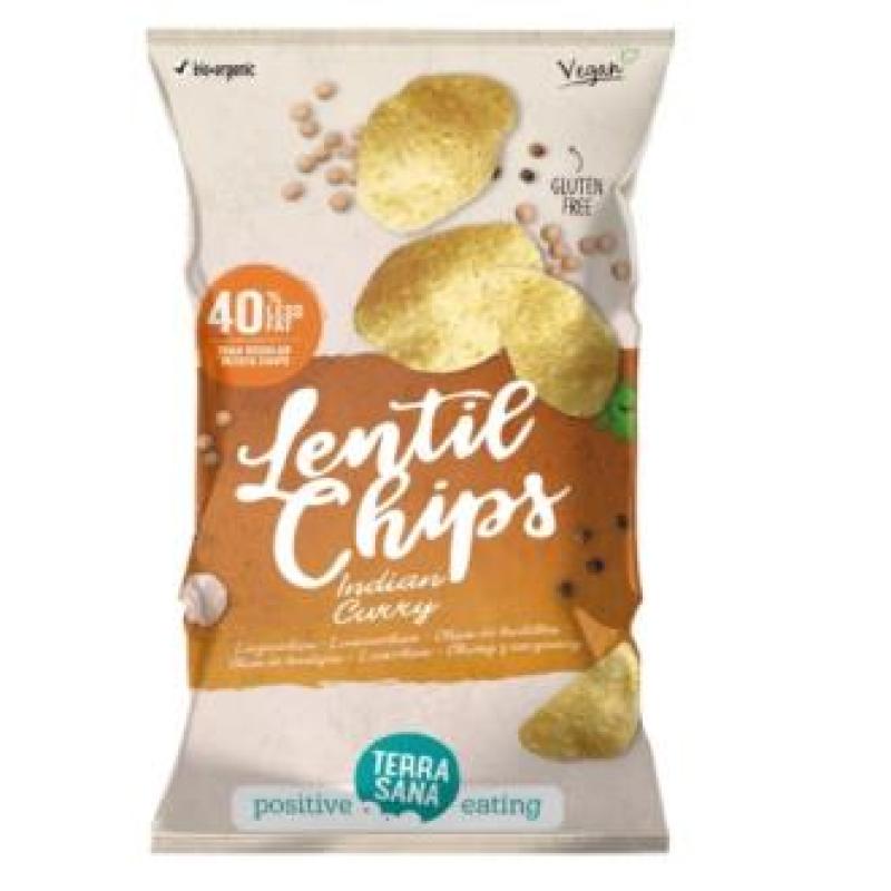 CHIPS DE LENTEJAS con curry 75gr. VEGAN