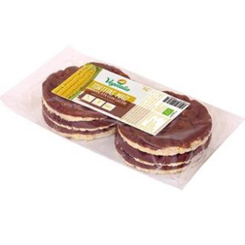 TORTITAS DE MAIZ con chocolate con leche 95gr. BIO